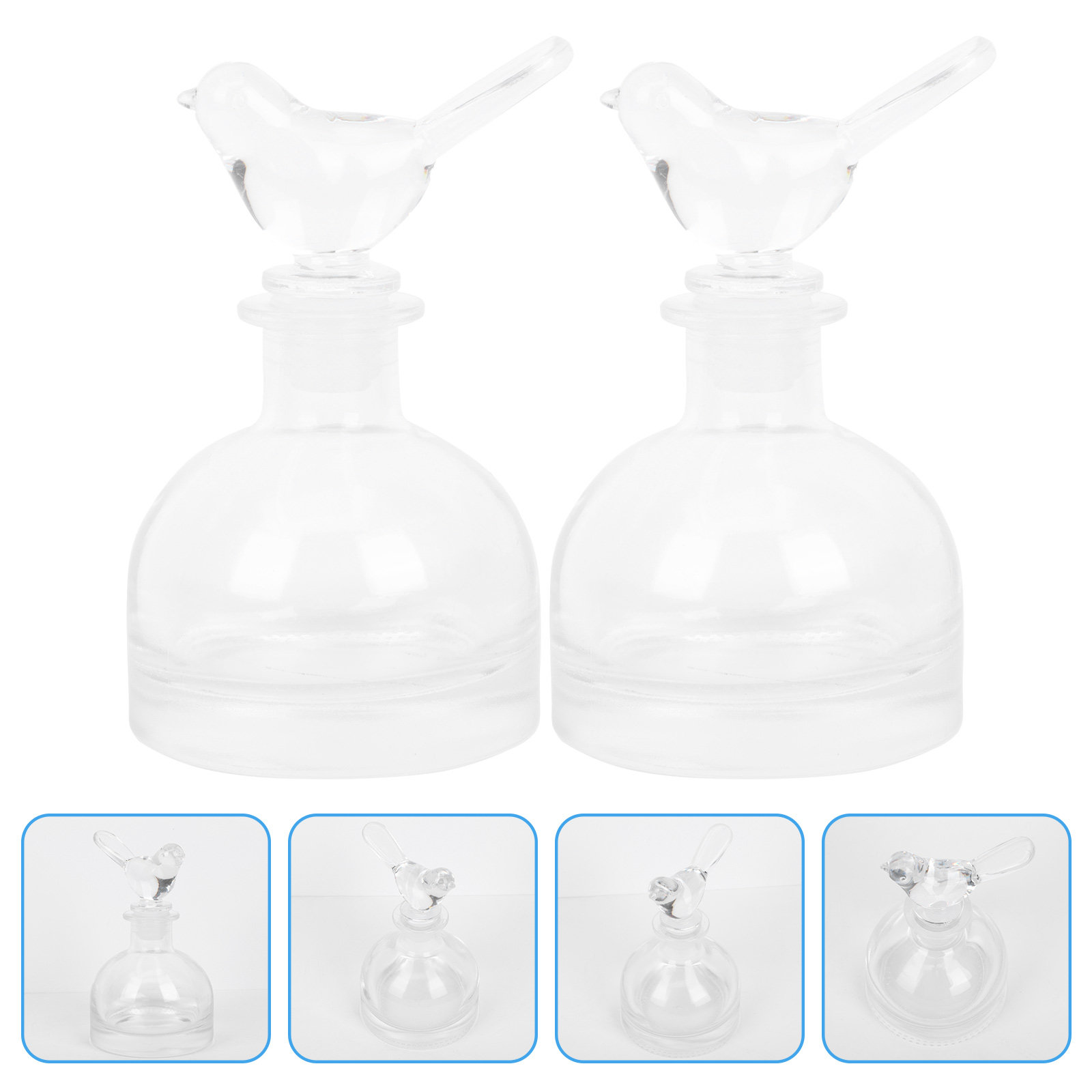 Perfume Home Fragrance - 2 szt. Szklane butelki na perfumy,